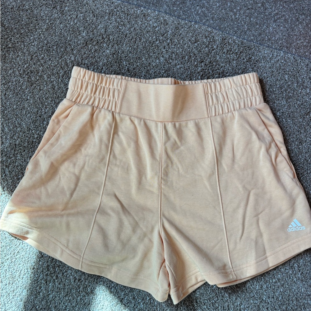 Adidas Women's Orange Cotton Shorts